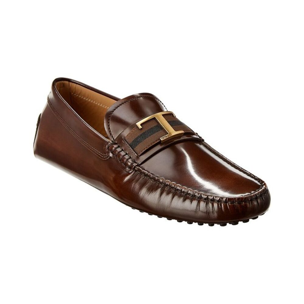 Tods Gommino Leather Loafer, Brown